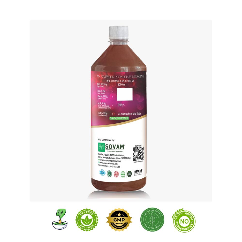 Sovam Lady Care Juice 1000ml - Age Group: For Adults