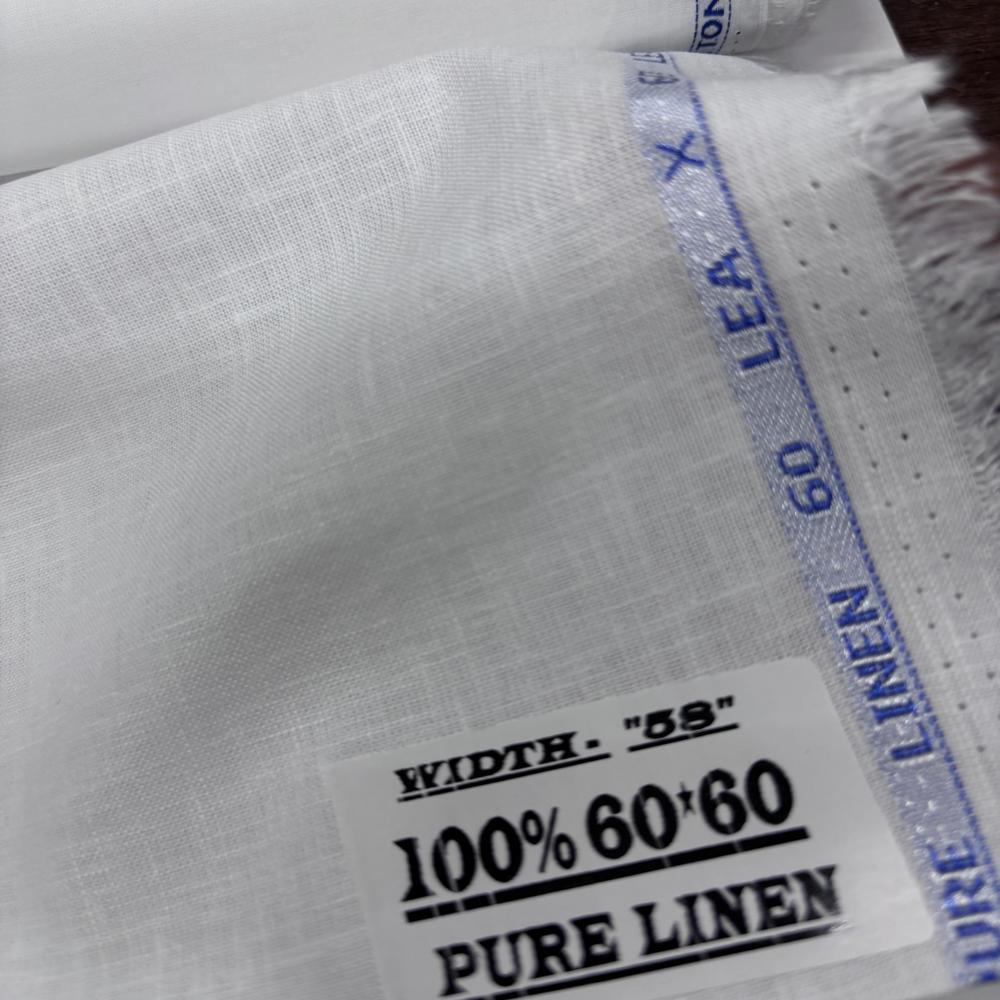 60X60 Pure Linen - Color: White
