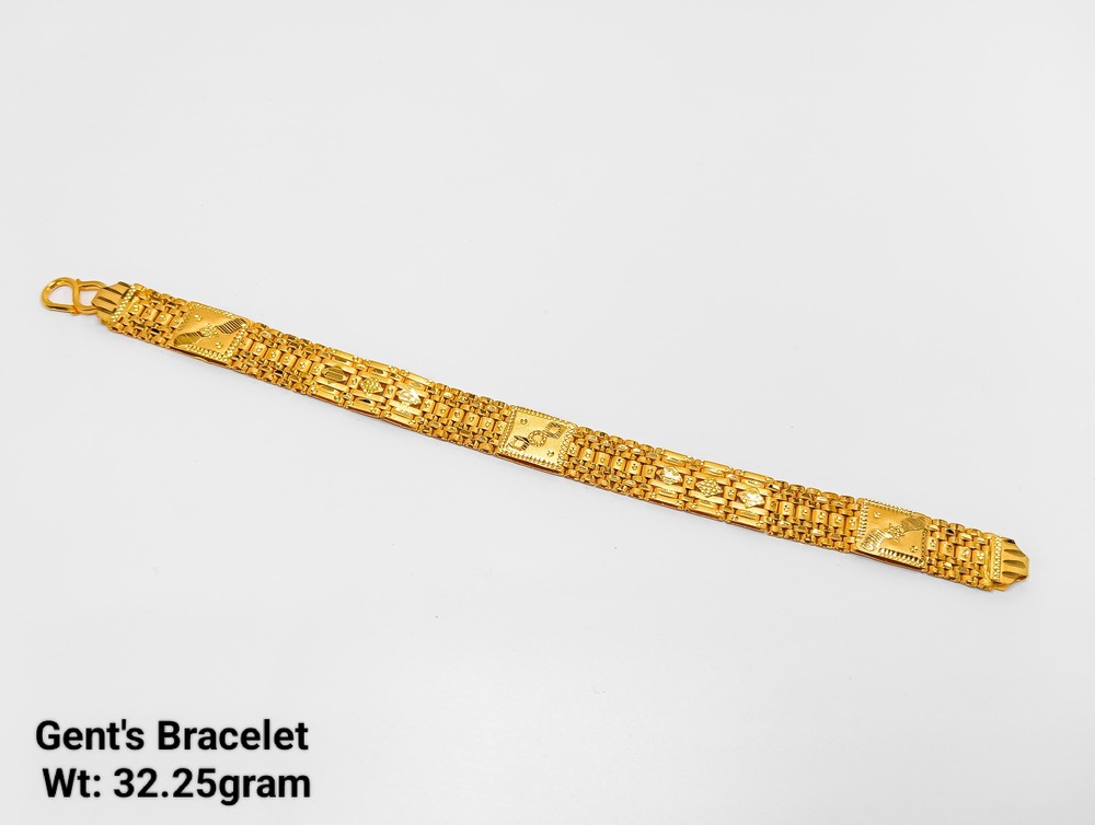 92% Gold Gents Bracelets Plain