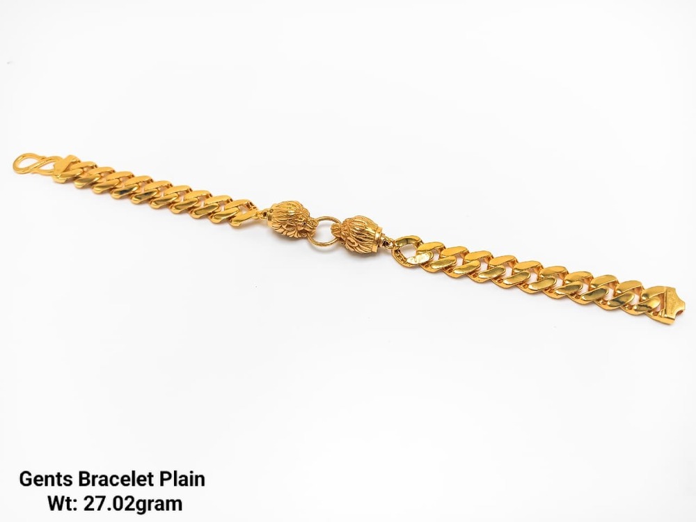 92% Gold Gents Bracelets Plain