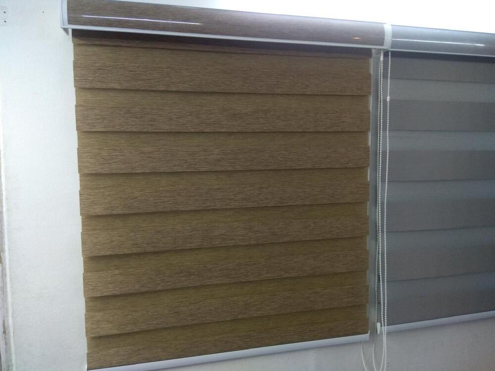 Zebra Window Blinds - Color: Brown