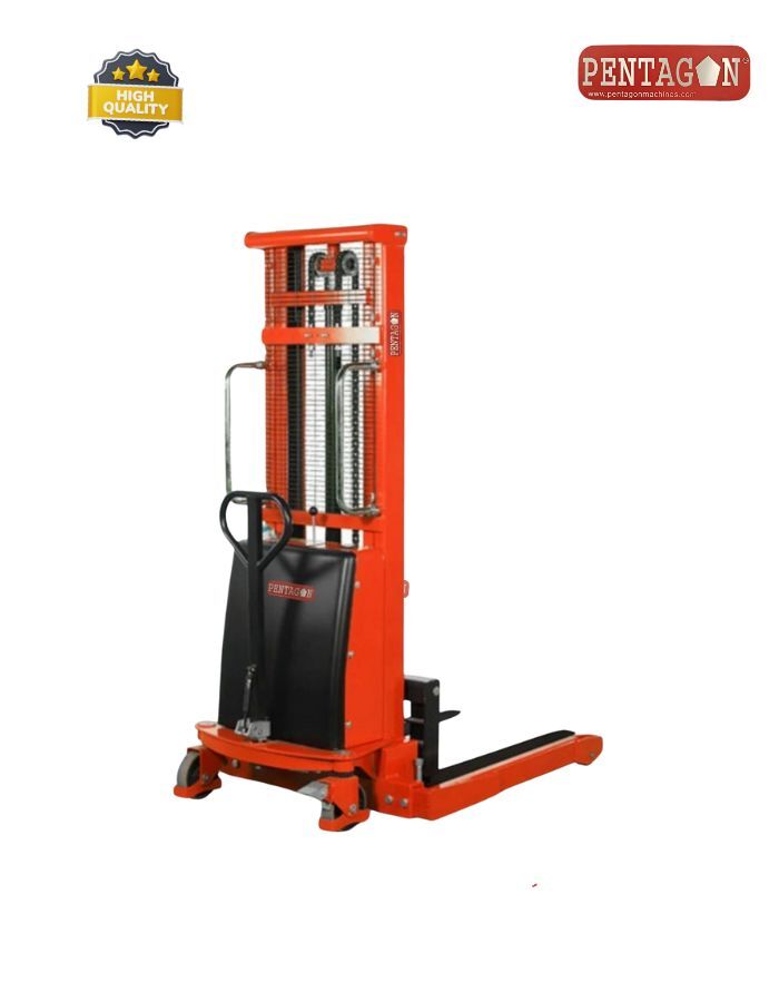 PENTAGON Heavy duty 2 Ton Semi Electric Stacker with Battery Operated Lifting height 3000mm