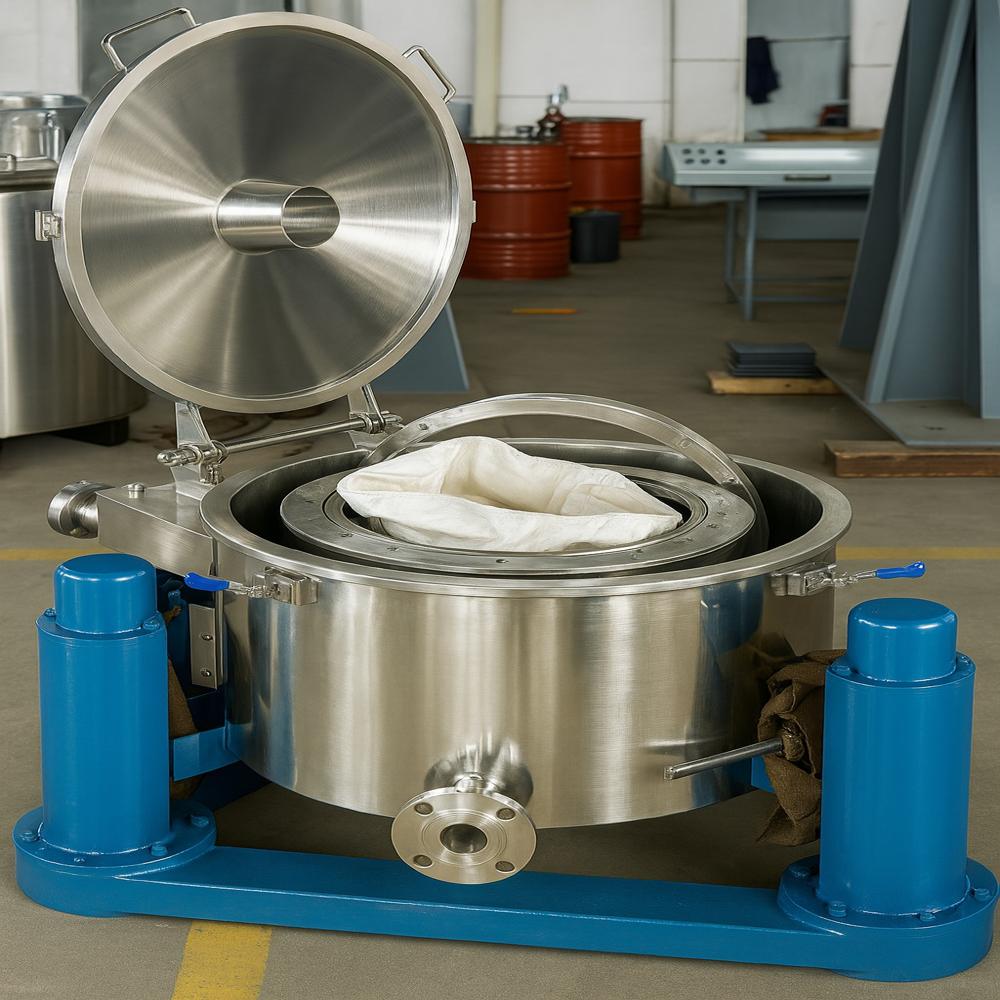 New Food Rubber Line Self Cleaning Manual Vertical Basket Centrifuge