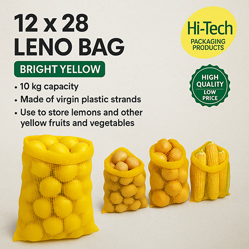 12 X 28  Yellow Leno Bag - Load Capacity: 10  Kilograms (Kg)