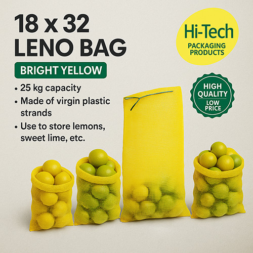 18 X 32 Leno Bag - Color: Yellow