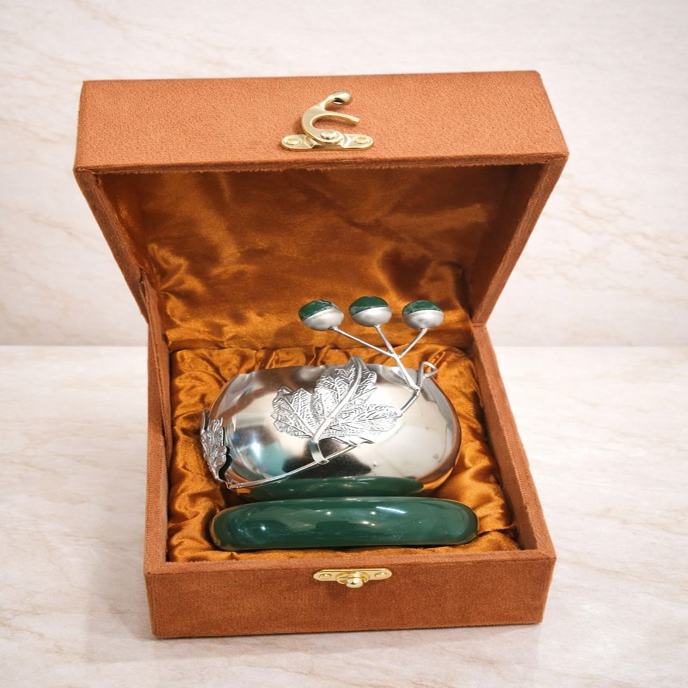 Silverv Bowl With Rasin Base