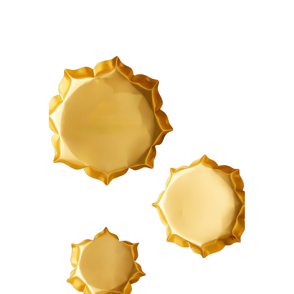 Brass Plain Urli Set - Color: Golden