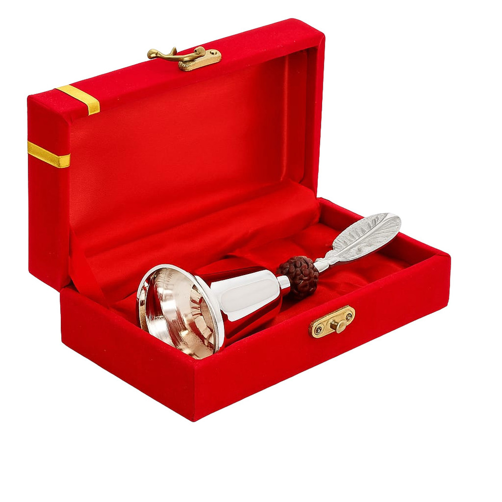 Brass Silver Bell With Rudraksh - Feature: Durable