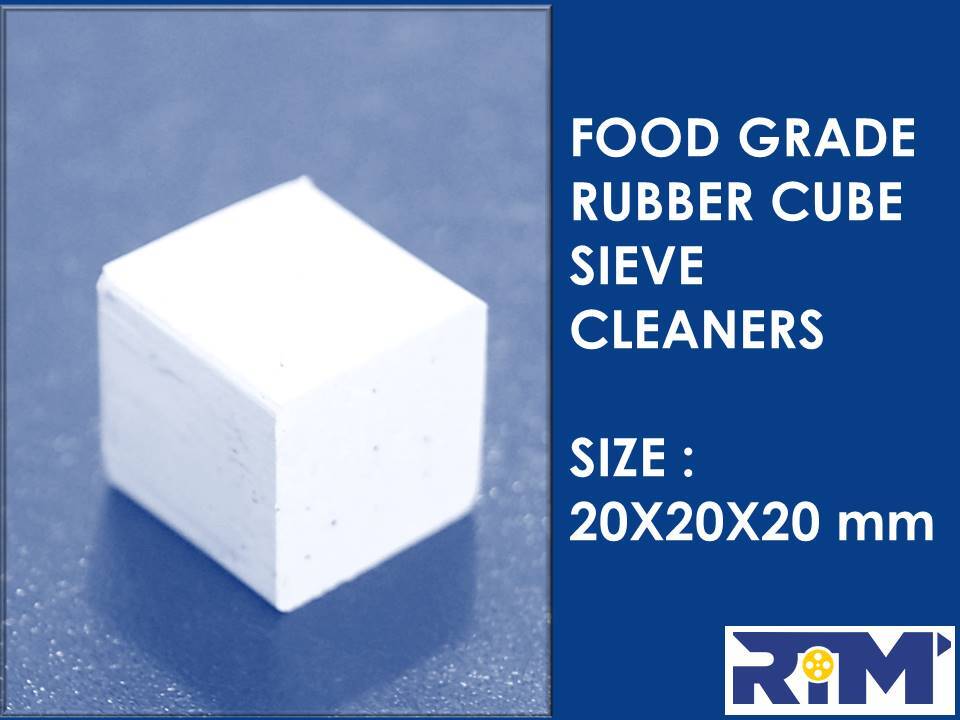 Sieve Cleaning Rubber Cube For Flour, Rice, Grain And Seed Mills - Color: White