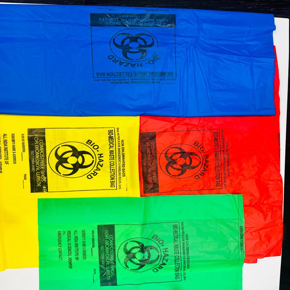 Compostable Biodegradable Bag - Color: Black/white