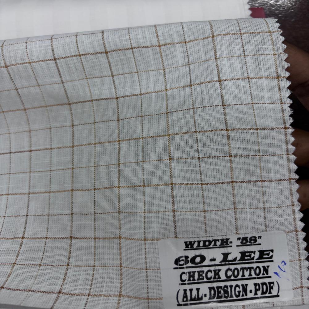 60 Lee Cotton Checks - Color: White