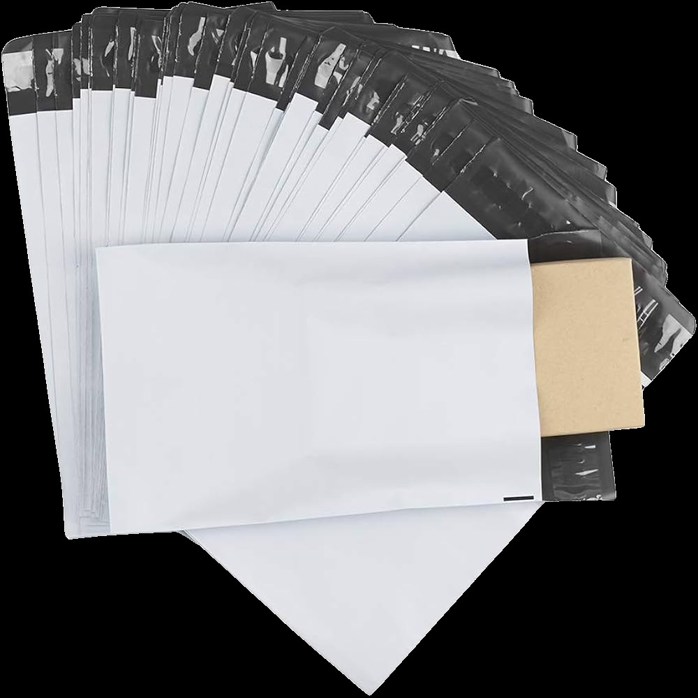 Non Pod Plain Plastic Courier Bag - Color: White