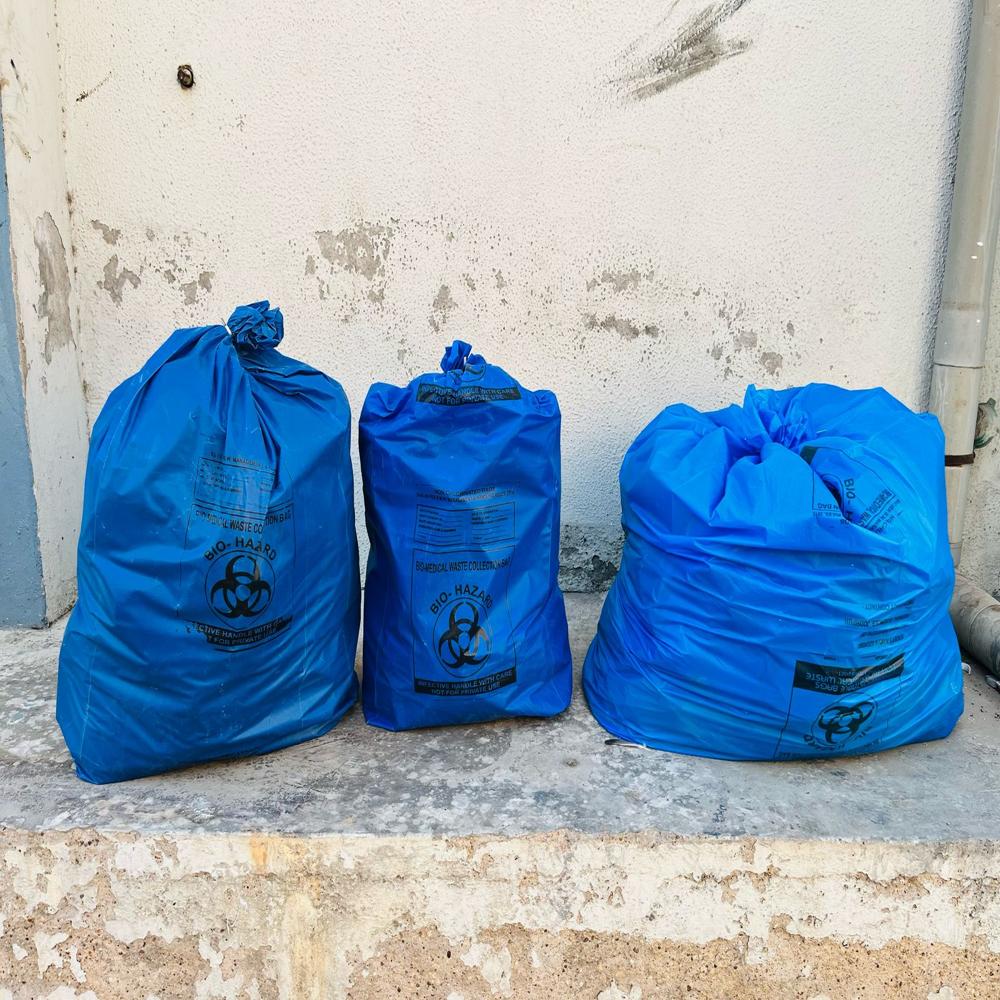 Blue Compostable Garbage Bag - Feature: Hot Stamping