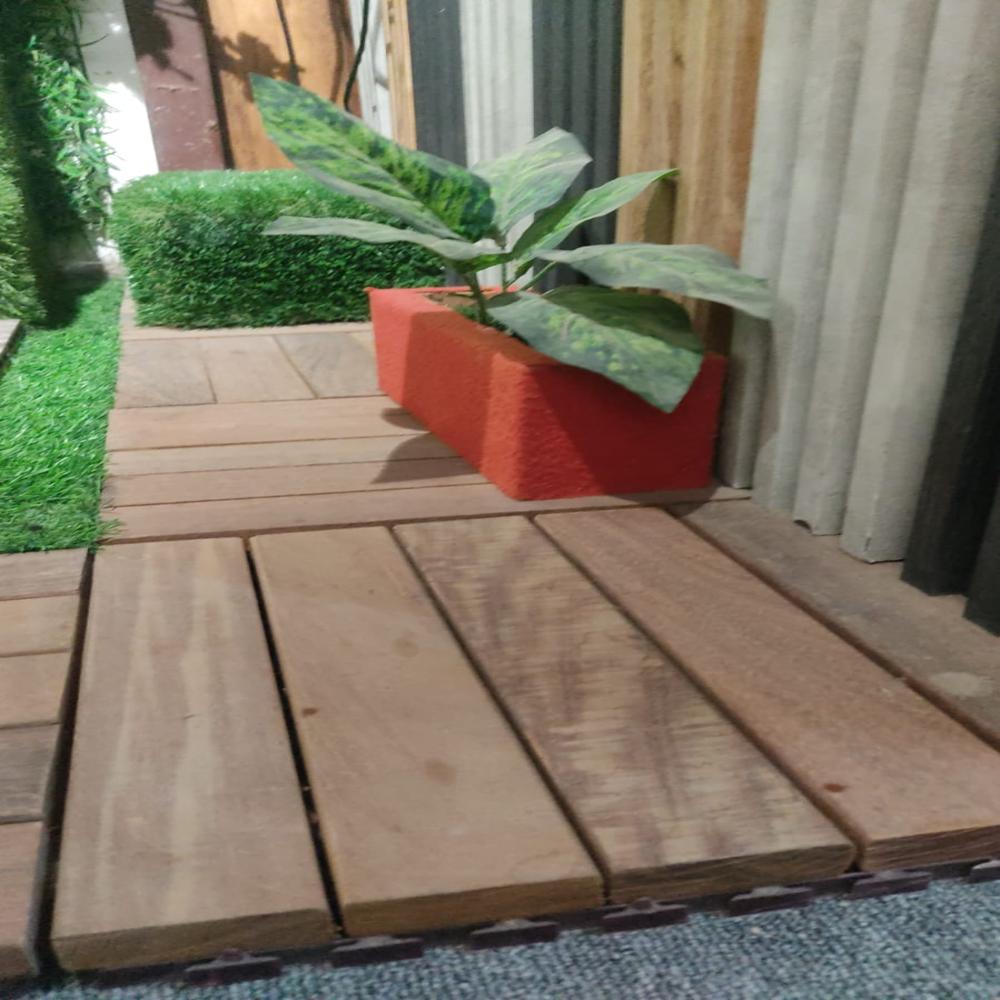 Wpc Deck Flooring - Wood & Plastic (Pc) | Water Absorption, Smooth Surface, Easy To Install, Sound Absorption, Rectangular, Brown Color