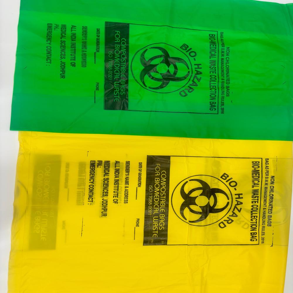 Green Eco Friendly Garbage Bag - Feature: Flexo Printing