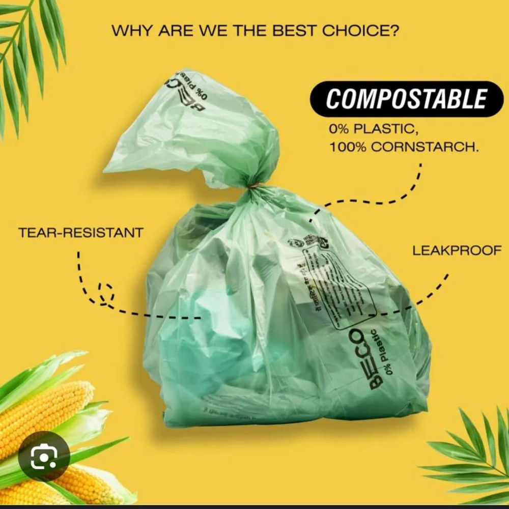 Disposable Plastic Garbage Bags - Color: Black/white