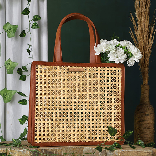 Ratan Cane Bags - Color: Brown