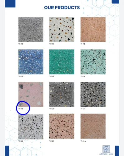 Grey Mosaic Mirrors Terrazzo Floor