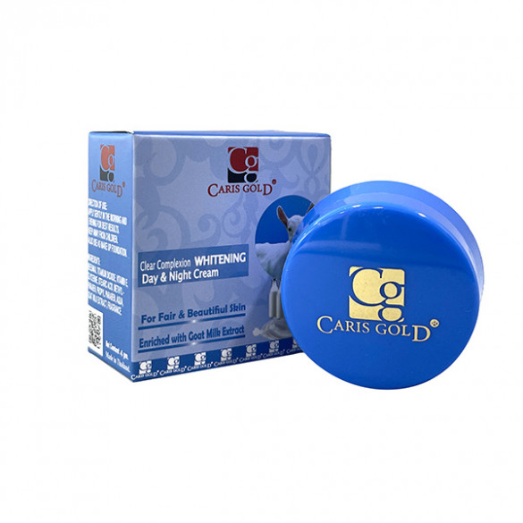 Caris Gold Goat Milk Extract Whitening Cream 4g - Herbal Extracts, Night & Face Cream, White Color, Nourishes & Moisturizes Skin