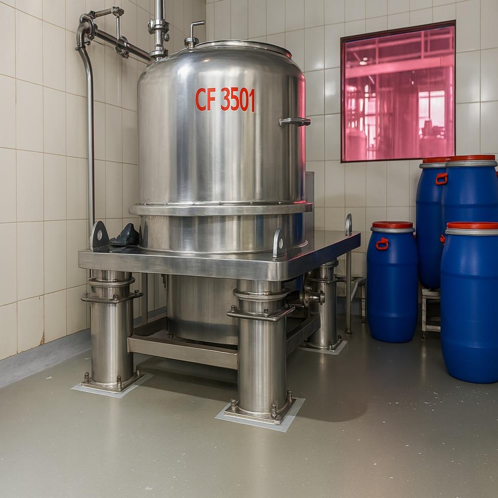 Trial Gas Halar Coated High Performance Top Discharge Vertical Basket Centrifuge