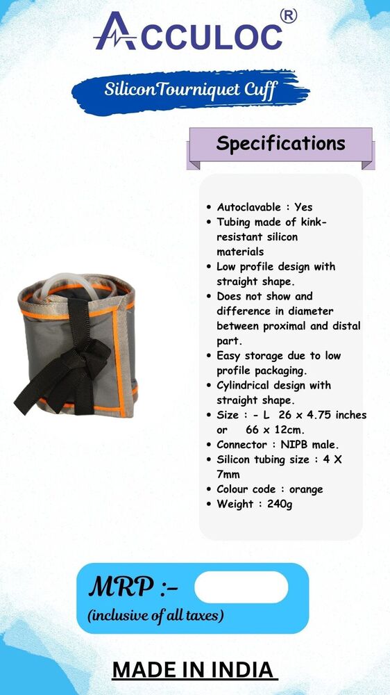 Acculoc Silicon Autoclaveable Cuff Set