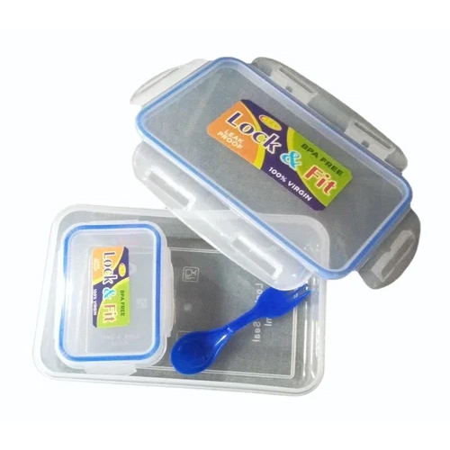 800 Ml Plastic Lunch Box - Color: White(base)