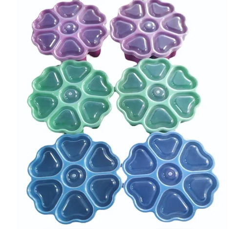 300 Ml Round Plastic Spice Storage Box - Color: Green