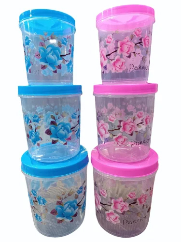 1000 ml Printed Plastic Food Container Set