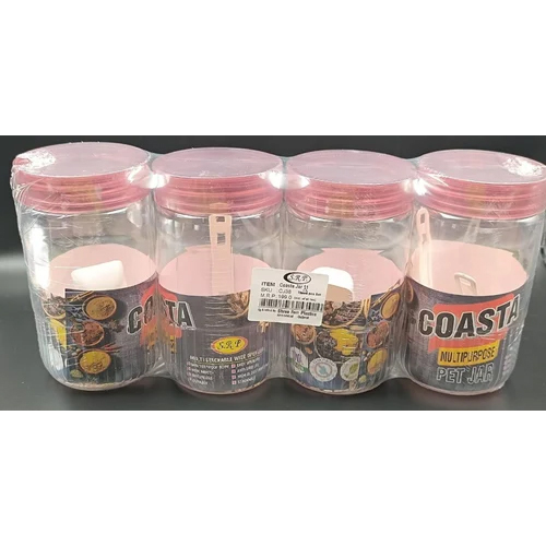 1000 Ml Plain Plastic Food Container Set - Color: Yellow