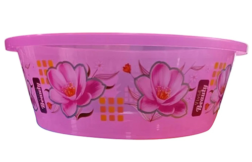 Plastic Printed Bowl - Color: Pink