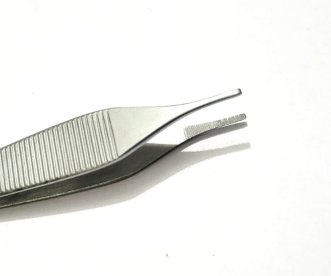 Adson Plain 5 Inch - Stainless Steel, 5 Inches Long, Silver Color | Fine Non-toothed Tips For Delicate Tissue Handling, Lightweight, Ergonomic Design