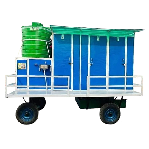 Toilet Van 6 Seater Frp Portable Toilet - Color: Blue