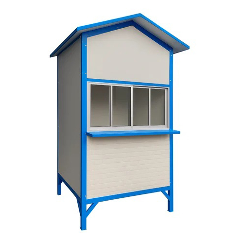 8X4 Feet Frp Security Guard Portable Cabin - Color: White