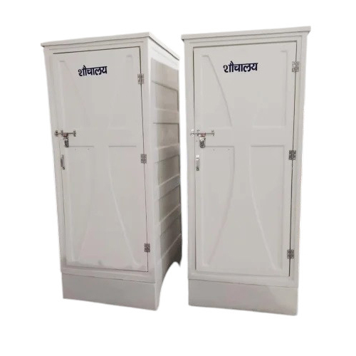 3.5X10Feet Fiber Portable Bio Toilet - Color: White