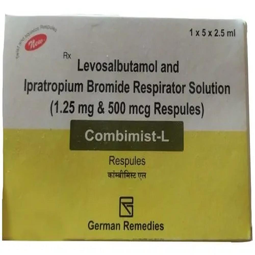 Combimist-L Levosalbutamol + Ipratropium Respules 2.5Ml - Drug Type: General Medicines