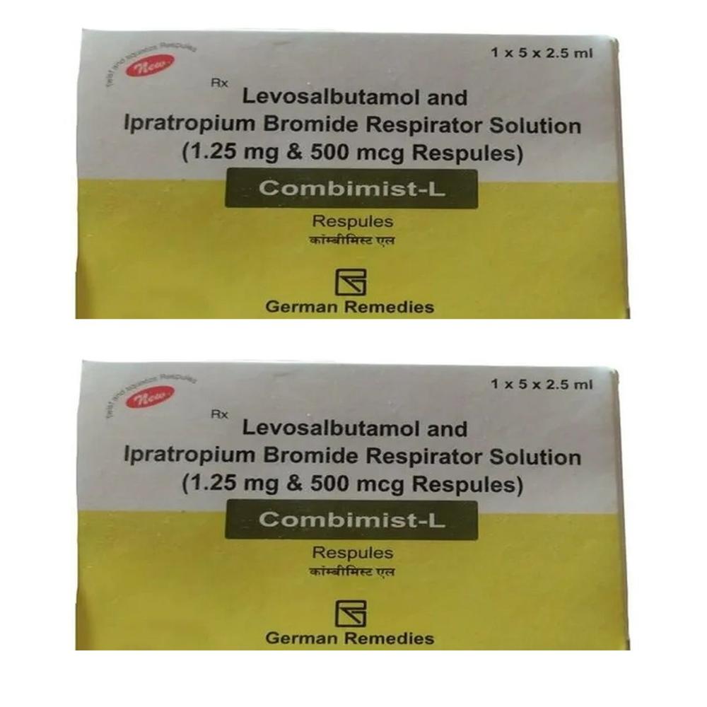 Combimist-L Levosalbutamol + Ipratropium Respules 2.5ml
