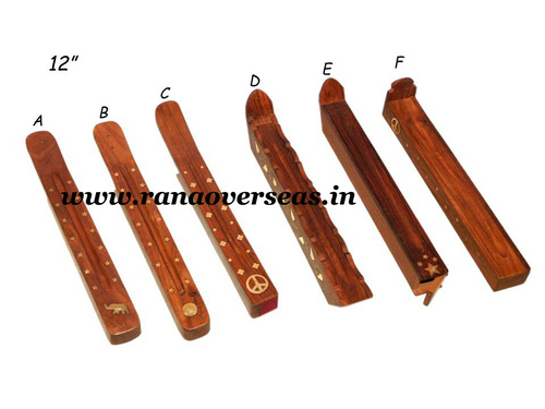 Wooden Incense Box - Polished Wood, 12-15 Inches, Custom Colors & Printing | Carved Design for Religious Worship, Perfect for Art & Collectible Enthusiasts