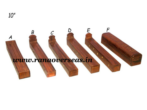 Wooden Incense Box - Polished Wood, 12-15 Inch Size, Custom Color & Packaging | Carved Religious Theme for Art & Collectible Use