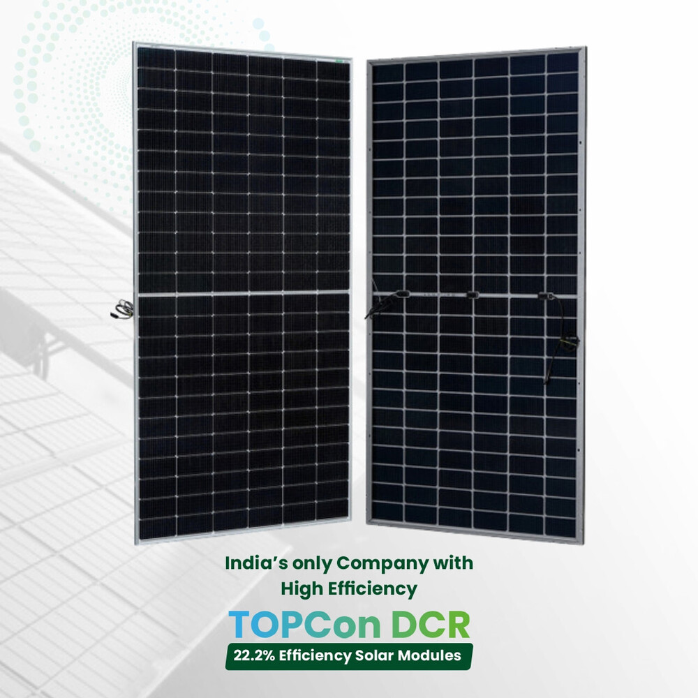 570 Watt Waree Topcon Dcr Solar Panel - Color: Black