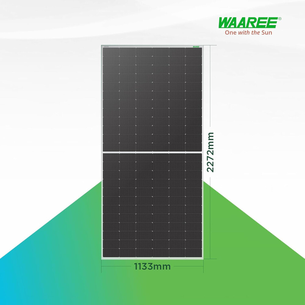 Waree Topcon Ndcr 585 Watt Solar Panel - Color: Black