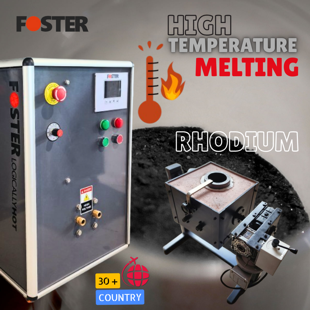 High Temperature Induction Rhodium Melting Furnace - Size: Standard Sizes