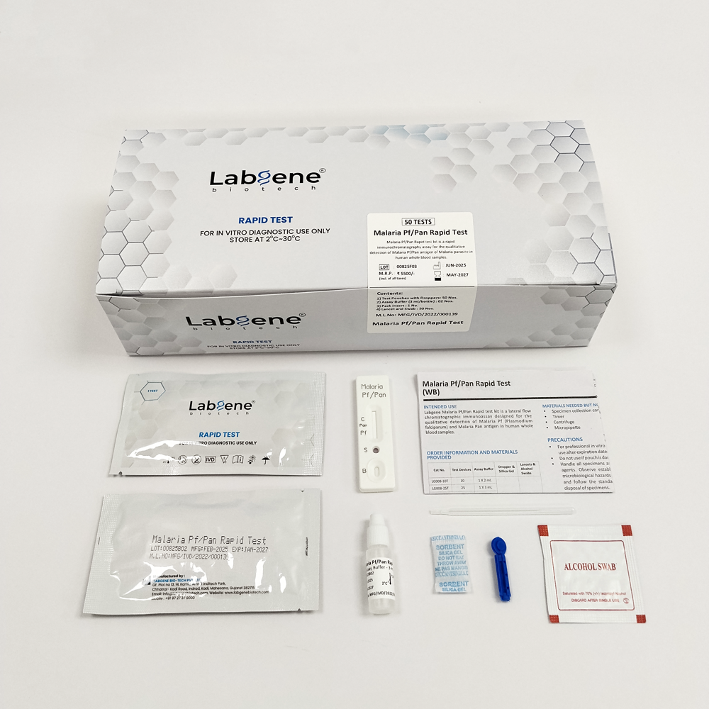 Malaria Pf/Pan Rapid Test Kit | Accurate Antibody Detection in Blood | 50Tests/Box