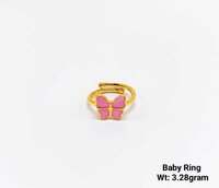 92% Gold Baby Ring Plain