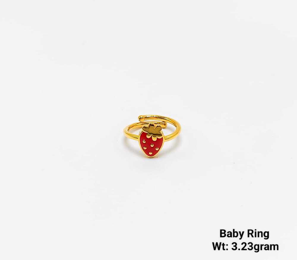 92% Gold Baby Ring Plain