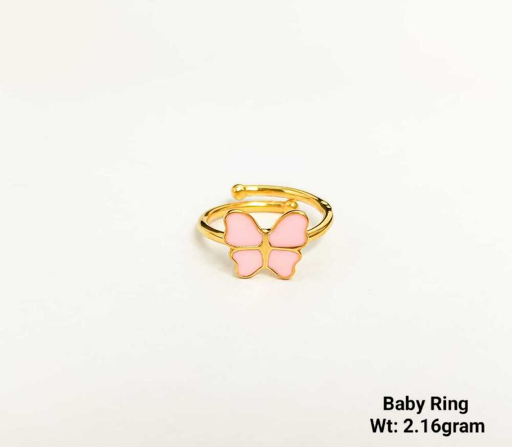 92% Gold Baby Ring Plain
