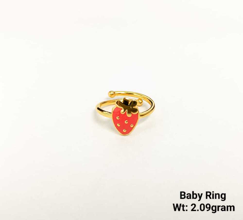 92% Gold Baby Ring Plain
