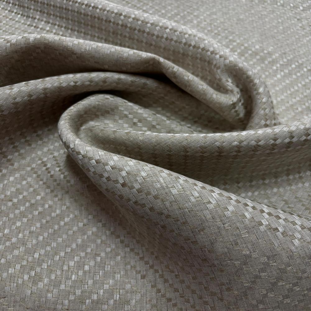 60 Lea Pure Linen Natural Shade Dobby Fabric - Color: Grey