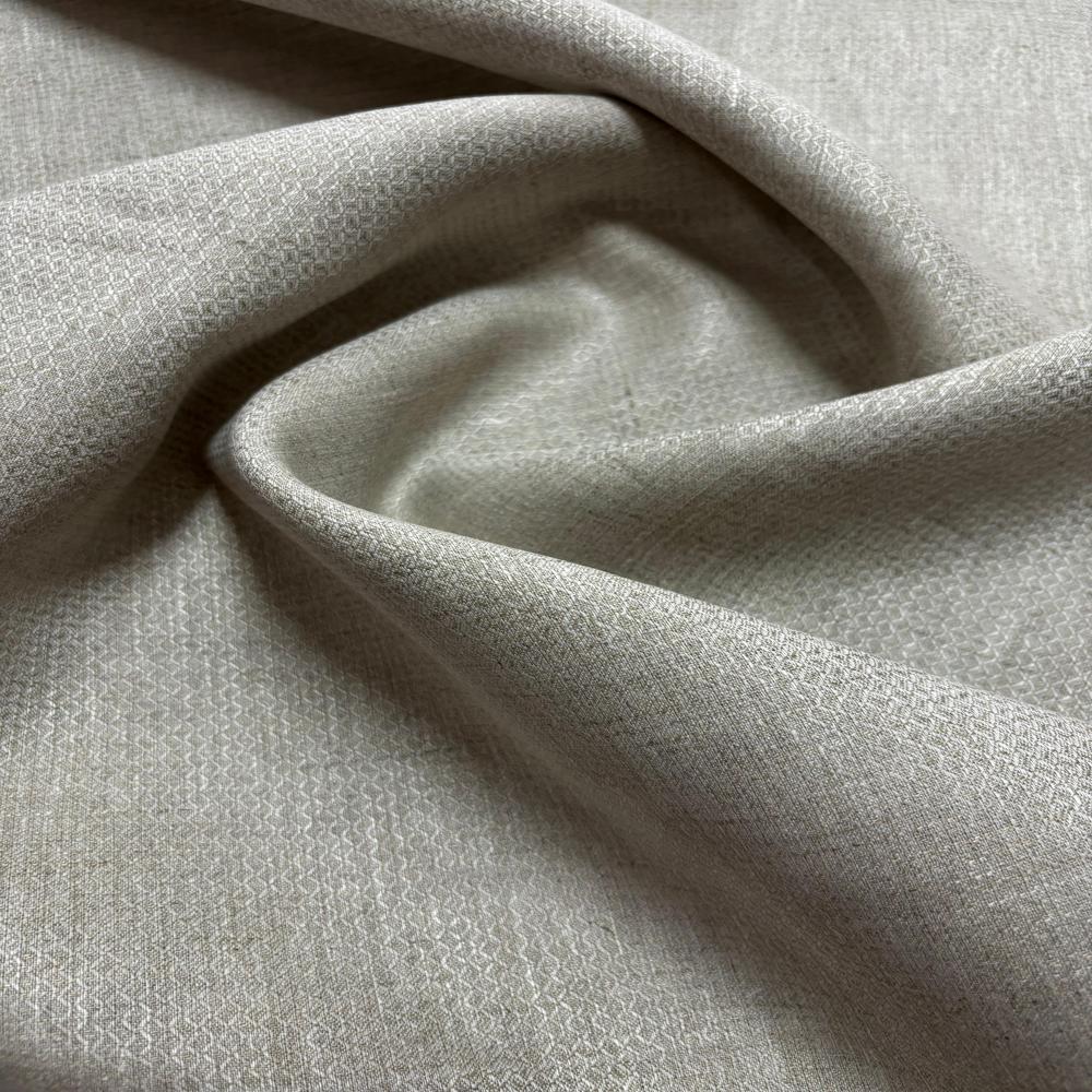 60 Lea Pure Linen Natural Shade Dobby Fabric - Color: Grey