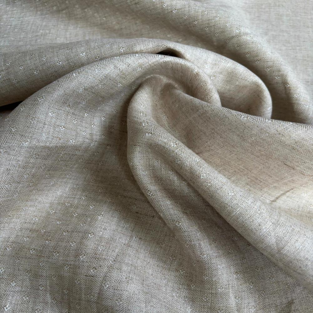 60 Lea Pure Linen natural shade Dobby Fabric