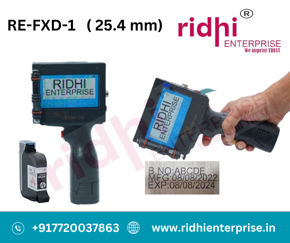 Re-fxd-1inch Ridhi Handheld Inkjet Printer - Automatic Grade: Semi-automatic